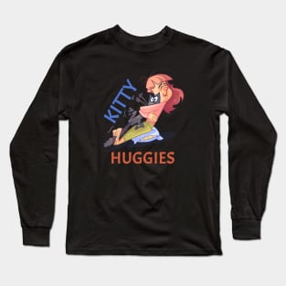 Kitty Huggies Cat Design Long Sleeve T-Shirt